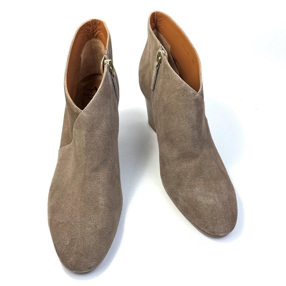 Aquatalia Emiliana Surplice Suede Ankle Booties - Picture 2 of 12